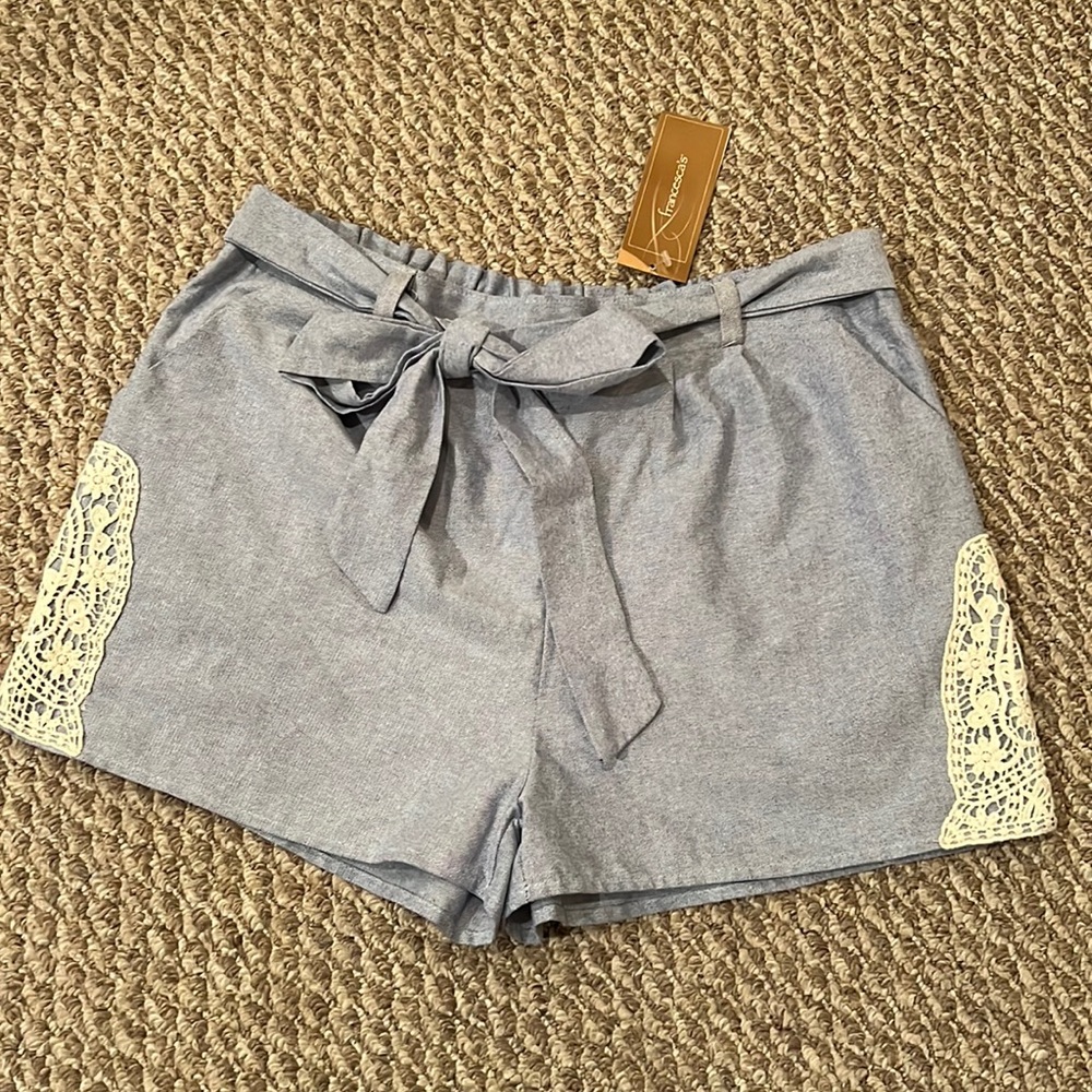 Francesca’s Blue Paperbag Shorts